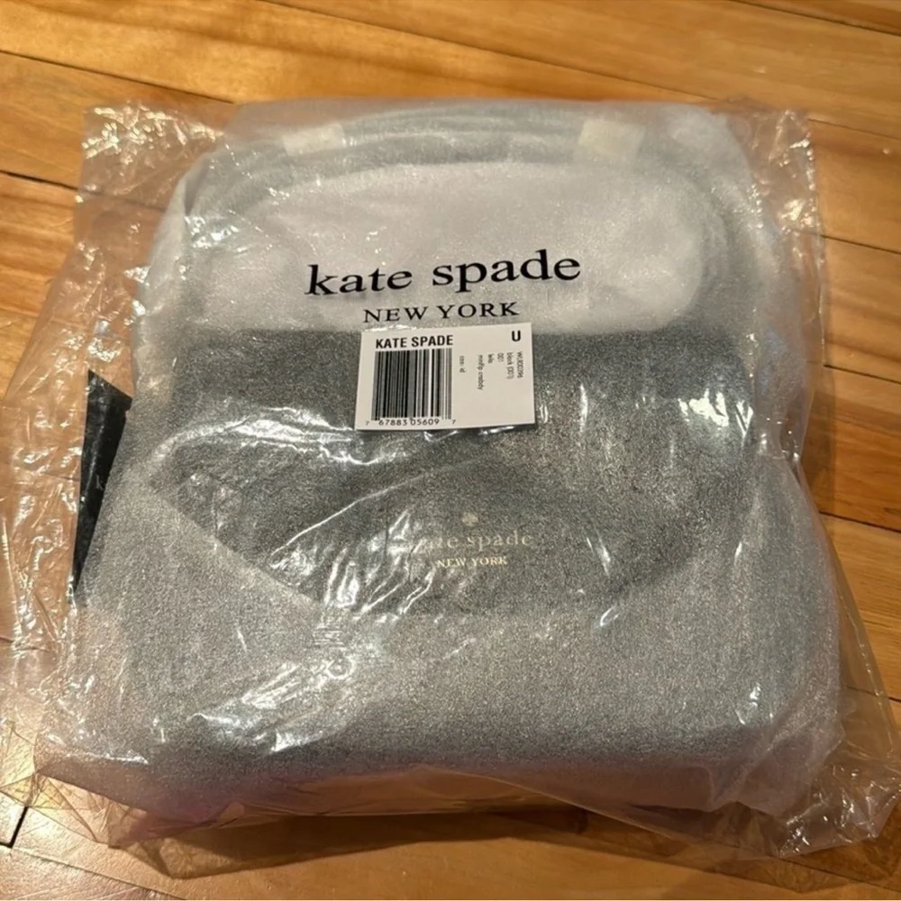 Kate Spade Leila Mini Flap Black Pebbled Leather Crossbody Bag Original Pkg NWT